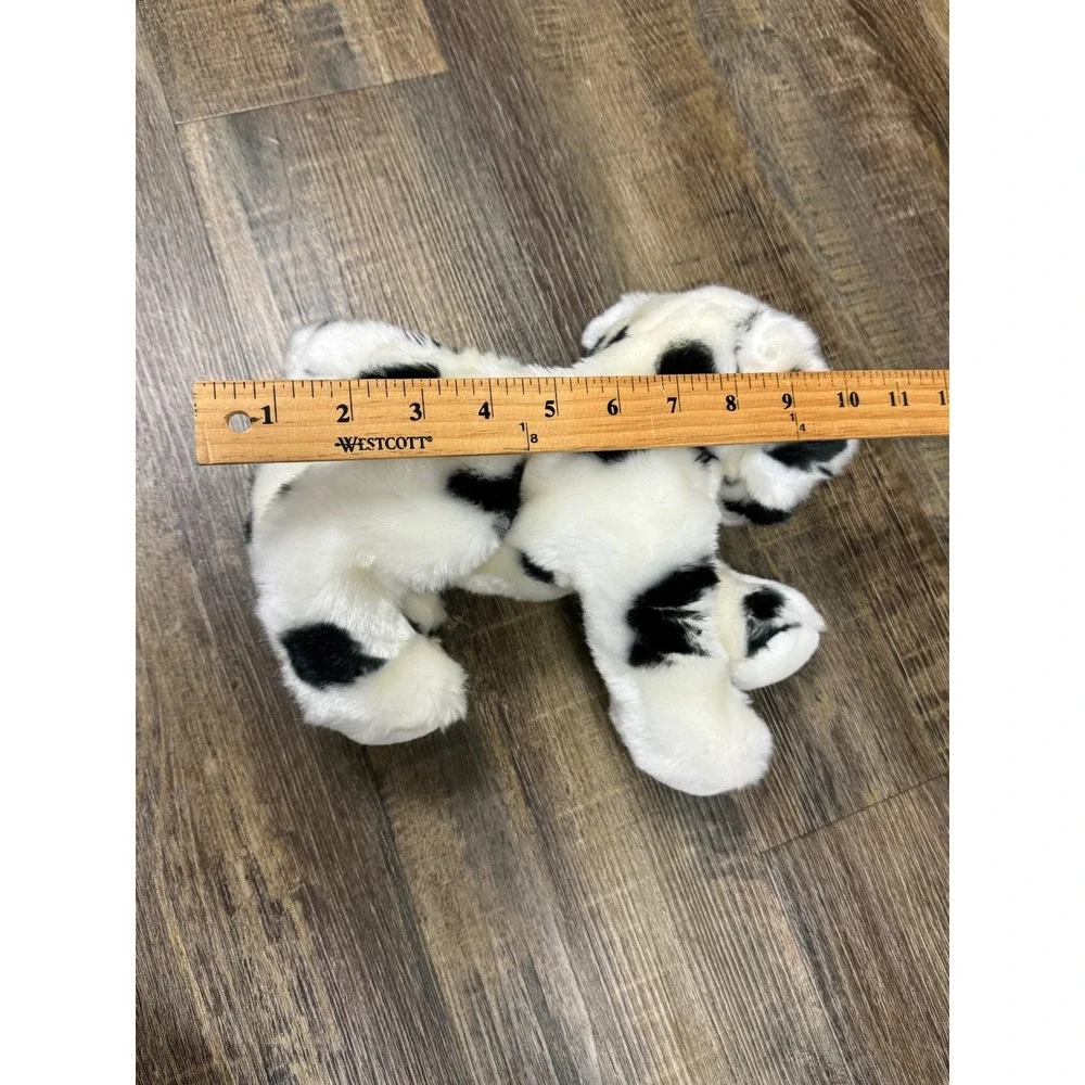 Dalmatian Puppy Dog Plush Stuffed Animal Black White Spotted Floppy 10 Inch
